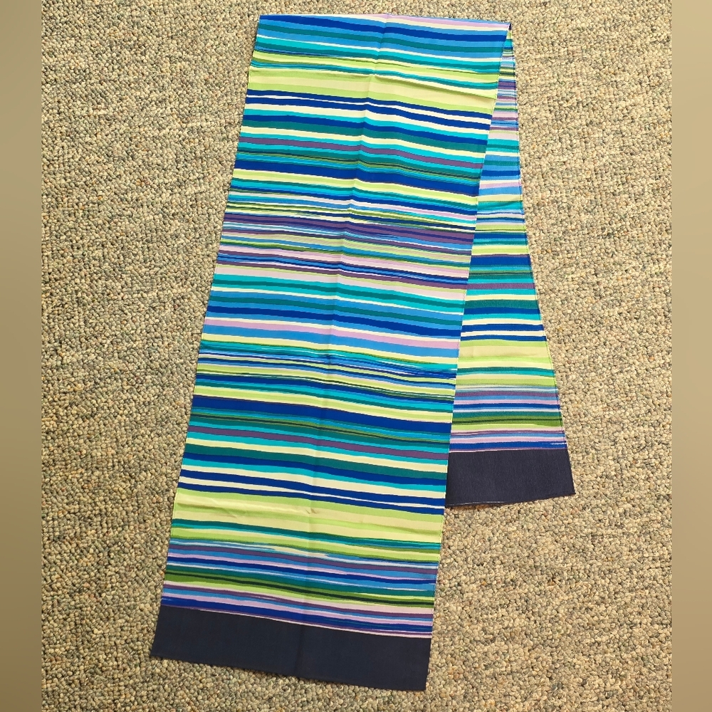Anthropologie Mod Stripe Silk Oblong Scarf